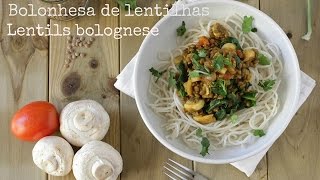 Bolonhesa de lentilhas  Vegan lentil bolognese [upl. by Keifer]