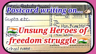 unsung heroes unsung heroes of freedom struggle how to write on postcard postcard campaign [upl. by Rhonda261]