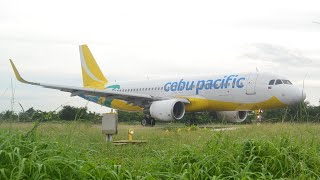 Cebu Pacific A320214 RPC4104 taking off from runway 32 Roxas Airport [upl. by Doersten]