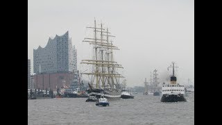 829 Hafengeburtstag Hamburg 2018  Kruzenshtern  Ex Padua  Крузенште́рн [upl. by Urd716]