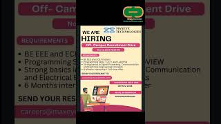 We are hiring for offcampus Recruitment Drive [upl. by Gunthar]