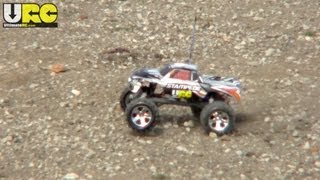 Traxxas Stampede XL5 2WD on dirt amp gravel box stock no music [upl. by Tadich]