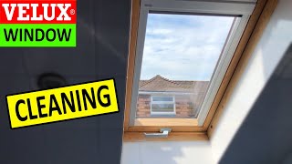 How to clean a Velux Window easily  Velux Roof Window Cleaning [upl. by Eicyaj698]