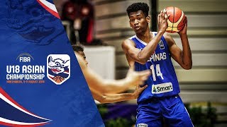 UAE v Philippines  Full Game  FIBA U18 Asian Championship 2018 [upl. by Ayotak86]