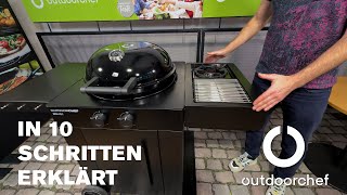 AnbauAnleitung für das BLAZINGCOOKING ZONE KIT am AROSA 570 G EVO BLACK STYLE von OUTDOORCHEF [upl. by Yerkovich998]