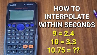 How To Do Interpolation Fx991 es and all models l Easy Method To Interpolate By using Casio [upl. by Oivat]