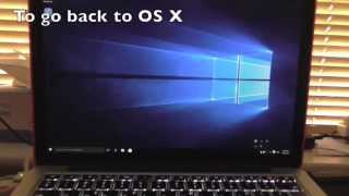 How to go Back to OS X from Windows 10 Boot Camp [upl. by Ellehsar]