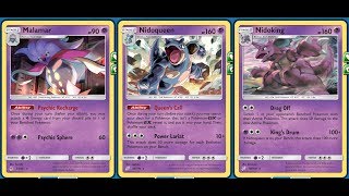 Nidoking amp NIDOQUEEN Deck From Team Up Mass Evolution Combo [upl. by Durno664]