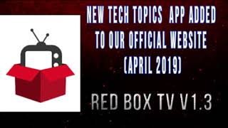 New Tech App Added  Red Box TV v13  AF  Android App April 2019 [upl. by Ck996]