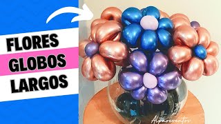 FLORES CON GLOBOS LARGOS 260 APRENDE PASO A PASO [upl. by Neve]