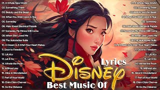 Greatest Disney Songs With Lyrics 👒 Disney Princess Songs 👒 The Most Romantic Disney Songs Playlist [upl. by Dorr897]