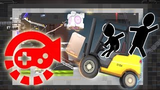 360° Video  Bridge Constructor Portal VR Painful experiences [upl. by Tavey449]