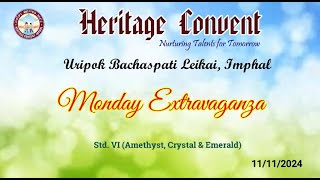 HERITAGE CONVENT  Monday Extravaganza Standard VI Amethyst Crystal amp Emerald [upl. by Aramot]