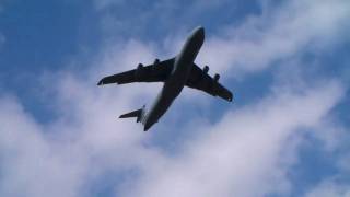 Lockheed C5 Galaxy low takeoff amp fly by [upl. by Bertrando635]