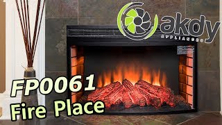 AKDY Free Standing Fireplace  Model FP0061 Product Showcase [upl. by Okorih]