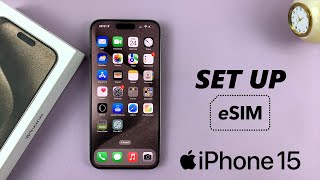 How To Add Set Up eSIM On iPhone 15  iPhone 15 Pro Max [upl. by Paco]