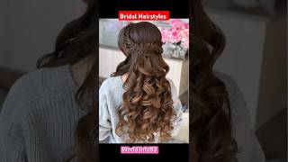 Wedding hairstyles for bridal 🙆  fashion hairstyle shorts bridalhairstyle [upl. by Tillman]