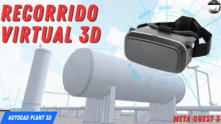 Recorrido Virtual De Tuberia 3D En AutoCAD Plant 3D [upl. by Kendrah]