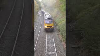 60021 Powers up the Langho incline with 2 tones train railway power [upl. by Eshman]