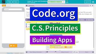 Loops and Simulations Lesson 1212 Tutorial with Answers Codeorg CS Principles [upl. by Towrey]