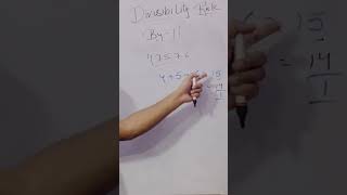 Divisibility Rule by 11 maths school ssc tricks shortvideo viralvideo [upl. by Nirat27]