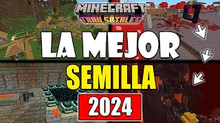 ✅La MEJOR SEMILLA de MINECRAFT 12062 Bedrock y Java Todo en el Spawn [upl. by Leffen85]