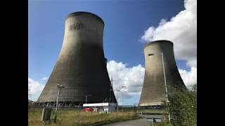 Didcot Power Station Demolition from Sutton Courtney [upl. by Harutak]