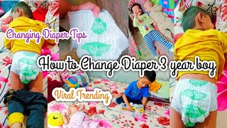 How to Change Diaper 3 year boyBest diaper for summerDiaper Changing Tips amp tricksTrending viral [upl. by Neelahtak]