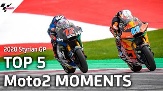 Top 5 Moto2 Moments  2020 Styrian GP [upl. by Charlton]