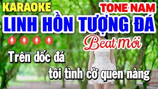 Karaoke Linh Hồn Tượng Đá Nhạc Sống Tone Nam  Karaoke Công Trình [upl. by Inge646]