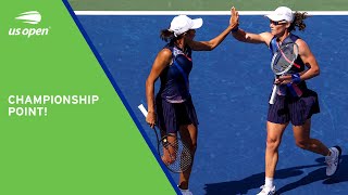 Championship Point  StosurShuai Win Womens Doubles  2021 US Open [upl. by Nylrahc]