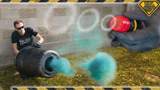 Next Level DIY Vortex Cannons TKOR Explores How To Make A DIY Air Cannon For Smoke Rings And More [upl. by Afira]