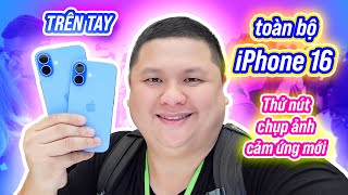 Trên tay toàn bộ iPhone 16  Plus  Pro  Pro Max xài thử nút chụp ảnh cảm ứng [upl. by Niamrej]