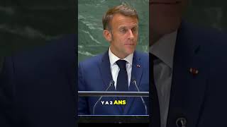 Le discours de Macron à lONU qui laisse tout le monde sans voix 😮🗣️ [upl. by Enayr]