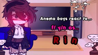 Anemo boys react to f yn as Rin from The Mimic  Genshin Impact  Gacha Club [upl. by Washko]