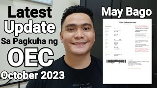 OCTOBER UPDATE  REQUIREMENTS SA PAGKUHA NG OEC  MAY MAGANDANG PAGBABAGO NGAYON [upl. by Dulla]