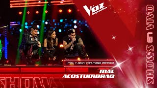 Mau y Ricky  María Becerra presentan “Mal acostumbrao” en La Voz Argentina 2021 [upl. by Joktan]