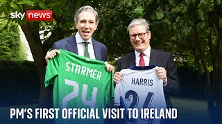 Sir Keir Starmers first official visit to Ireland  meeting Irish Taoiseach Simon Harris [upl. by Mccourt120]