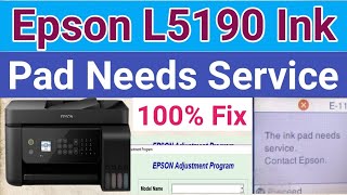 epson l5190 ink pad needs service  epson l5190 resetter free download  epson l5190 error e11 [upl. by Burny662]