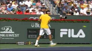 Roger Federer hits a two handed backhand [upl. by Quinta]