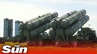 Fleet of Russian missile launchers take out drones midair [upl. by Akeemahs542]