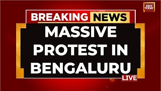 Bengaluru LIVE News Massive Protest In Bengaluru Over Shopkeeper Assault  India Today LIVE News [upl. by Lander]