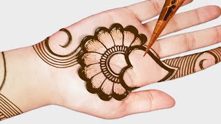 simple mehndi designs for front hands step by step  mehndi design easy and beautiful [upl. by Jaunita50]