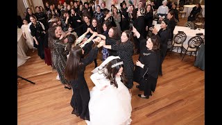 Satmar Monsey girls dancing Keitzad Merakdim at Hasidic Orthodox Jewish wedding Lieby amp Roizy Breuer [upl. by Oesile]