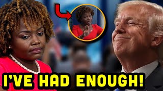 Karine JeanPierre SNAPS and STORMS OUT in RAGE After Trump’s Victory ‘It’s NOT FAIR’ [upl. by Einnej]