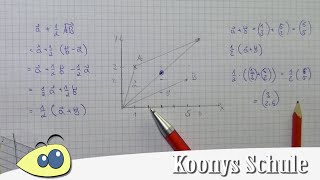 Einführung Vektoren vom Punkt zum Vektor verlängern und addieren  Vektorrechnung [upl. by Batista]