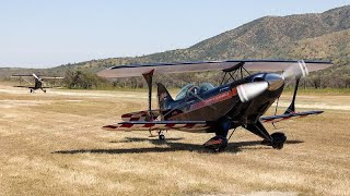 Pitts S2A Special amp Cessna 172M Skyhawk FlyIn Low Pass FlyIn 2024 [upl. by Euqnomod]