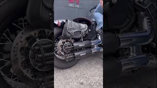 Tail Gunner Rotating Silencer Exhaust indianmotorcycle harleydavidson motorcycle moto [upl. by Llirred]