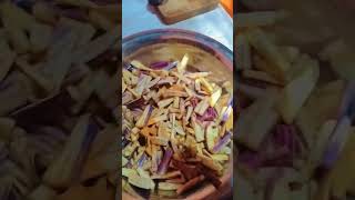 ගමේ රසට බටු මෝජු 😊 Brinjal moju recipe by dili tranding cooking viral [upl. by Atikahs]