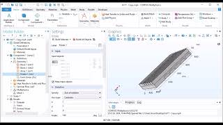 Cross flow heat exchanger in COMSOL16 [upl. by Llertnor]